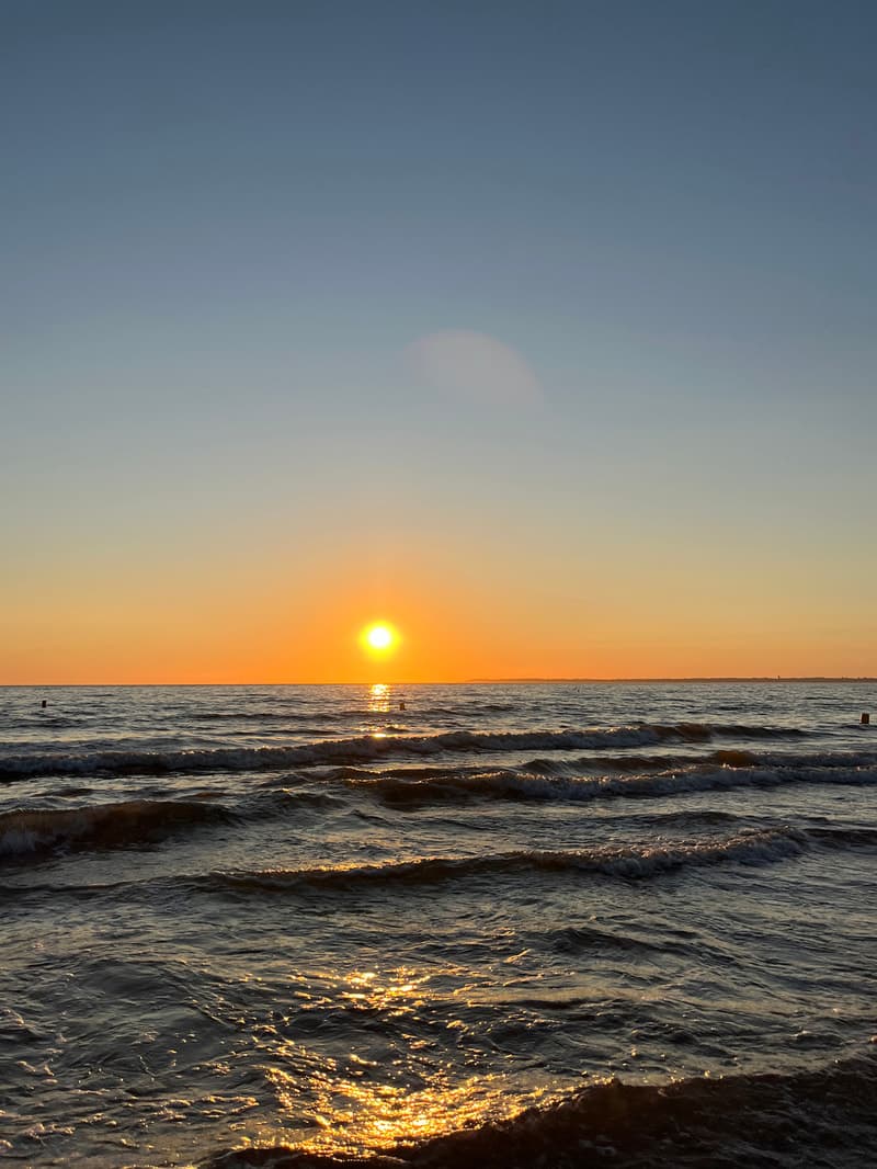 Sunset over the sea